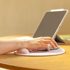 Kakao Friends Cushion Mouse Pad Wrist Rest (Choonsik/Ryan/Apeach) | Gel Wrist Support | Non-Slip Lycra Fabric | Designed in Korea